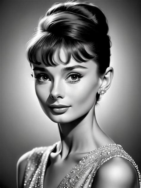 portray audrey hepburn in details.